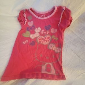 Hello kitty puffy ruffle sleeves tee.